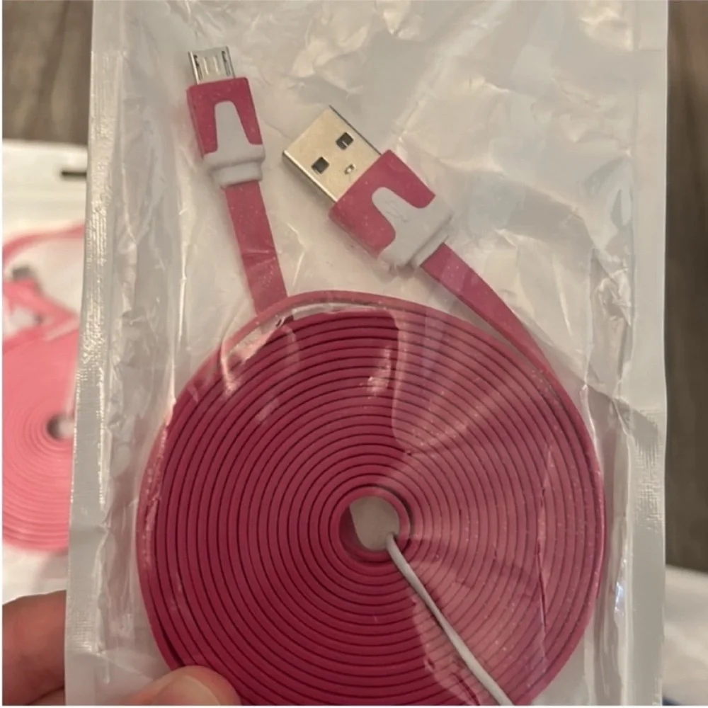 Bundle of flat noodle usb data Sync charger Cable